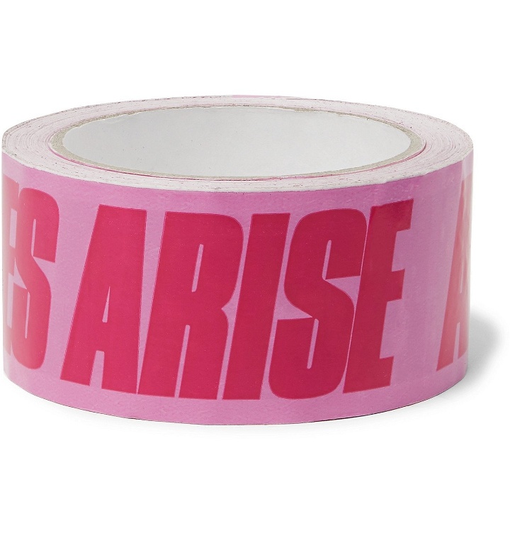 Photo: Aries - Logo-Print Tape - Pink