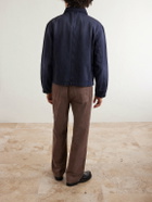mfpen - Union Cropped Garment-Dyed Organic Denim Jacket - Blue