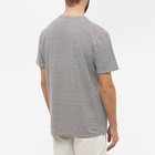 Officine Générale Men's Fine Stripe T-Shirt in White/Grey