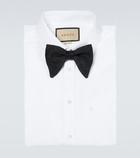 Gucci Horsebit jacquard wool and silk bow tie