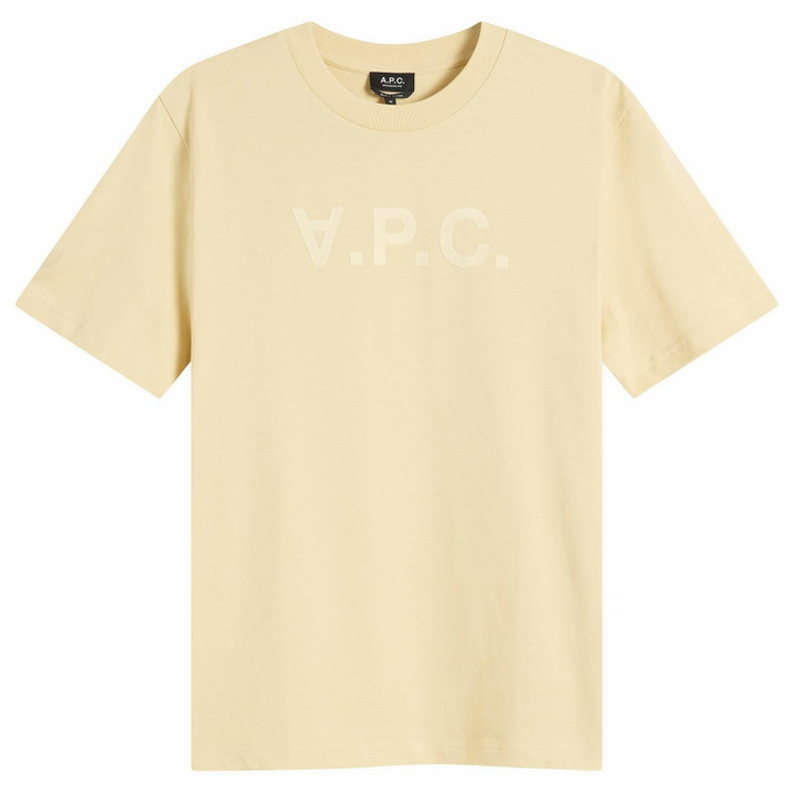 Photo: A.P.C. Men's VPC Logo T-Shirt in Yelow