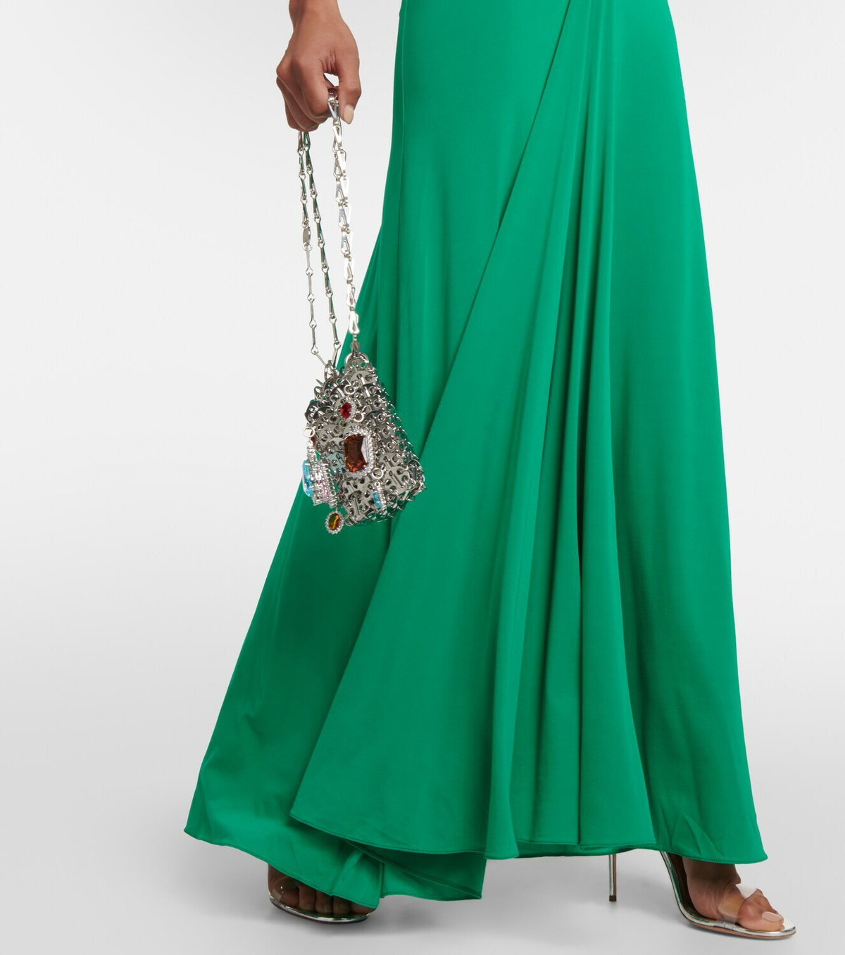 Paco Rabanne Draped jersey maxi skirt Paco Rabanne
