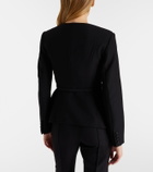 Roland Mouret Asymmetric draped crêpe blazer