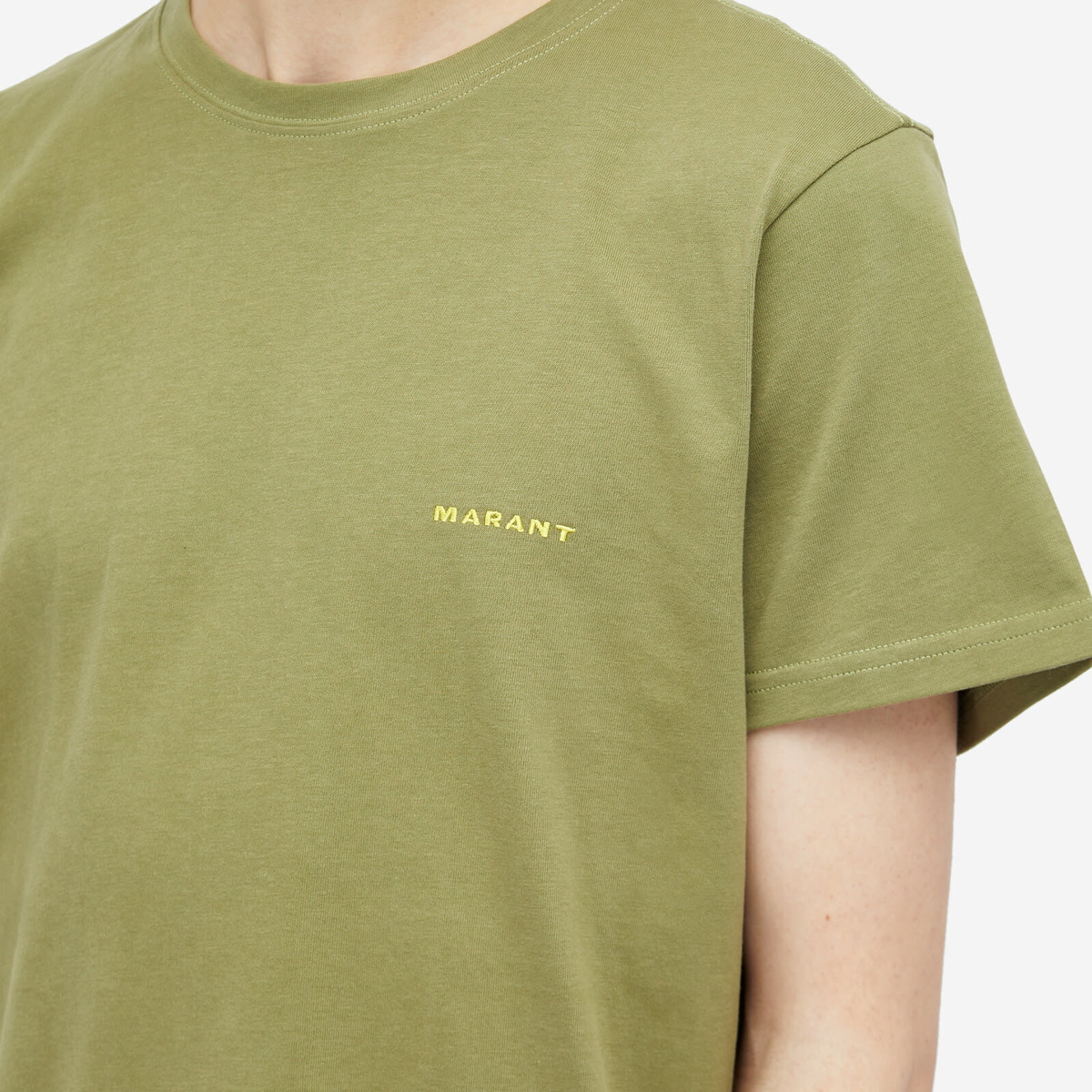 Tシャツ・カットソー Marant T-Shirt Zafferh Isabel Marant Men's Zafferh Small Logo T-Shirt in White
