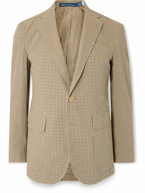 Photo: Polo Ralph Lauren - Checked Cotton-Seersucker Blazer - Neutrals