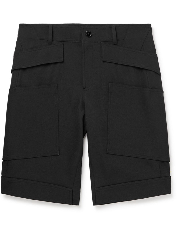 Photo: Burberry - Straight-Leg Wool Grain de Poudre Cargo Shorts - Black
