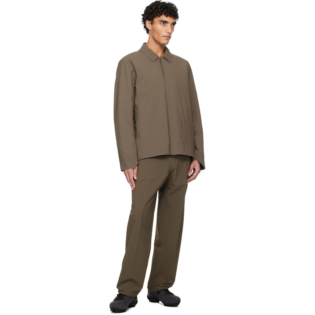 Veilance Taupe Lerus Insulated Tech Wool Jacket