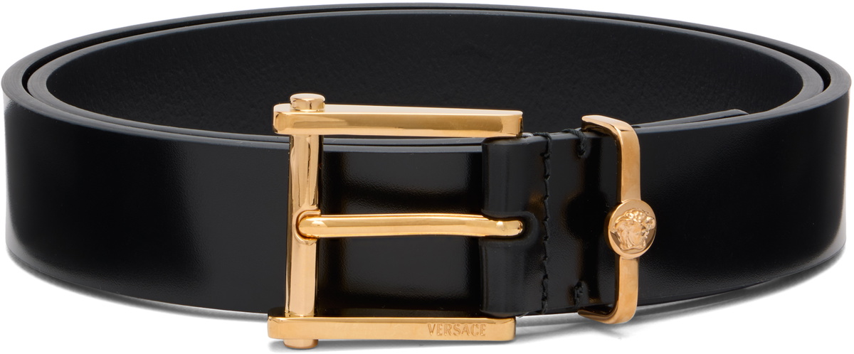 Versace Jeans Couture Black & Gold Chain Couture Belt Pouch Versace