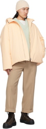 Jil Sander Pink Hooded Down Jacket