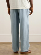 Calvin Klein Underwear - Wide-Leg Cotton-Gauze Pyjama Trousers - Blue