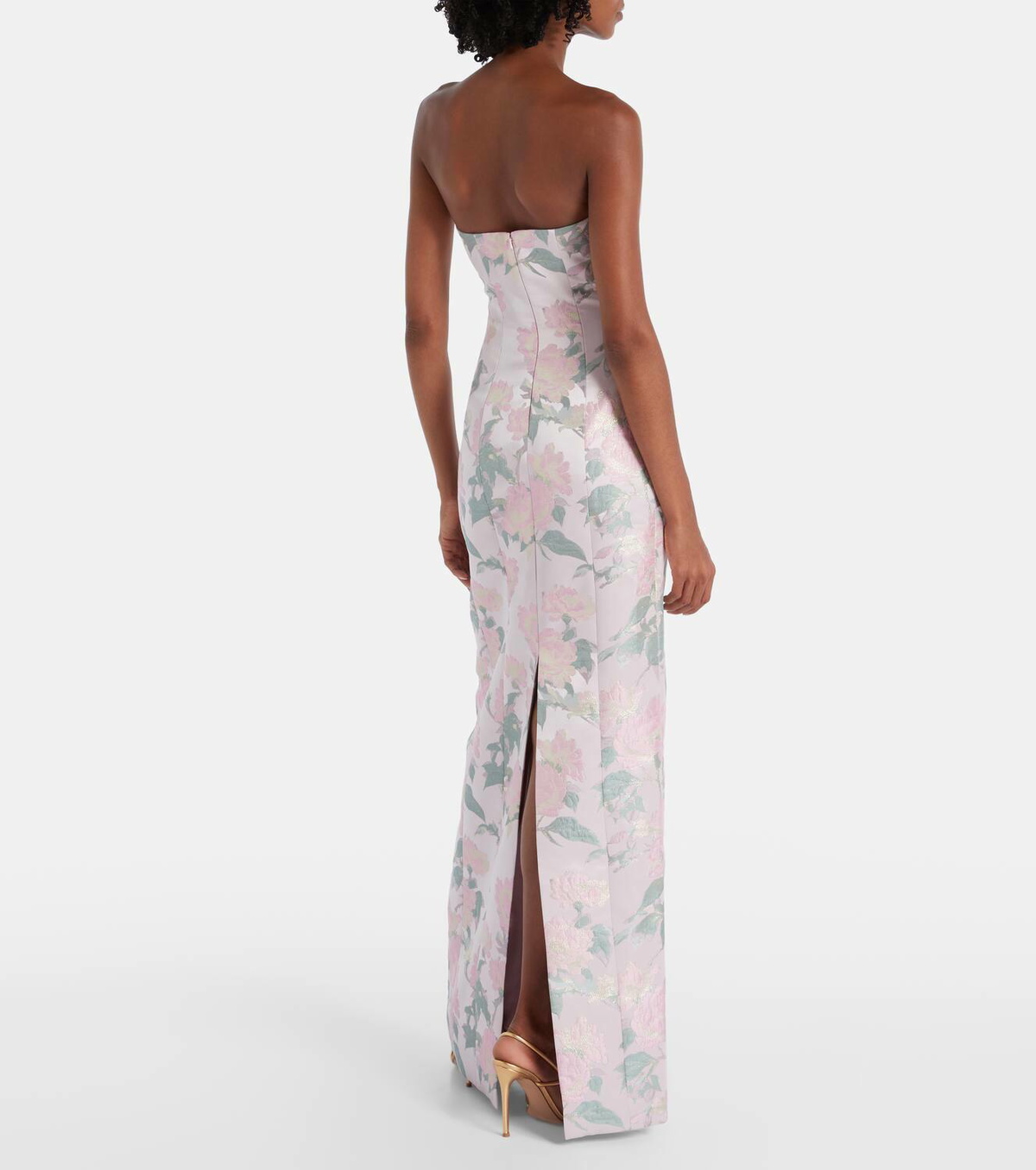 Markarian Odessa floral brocade corset gown