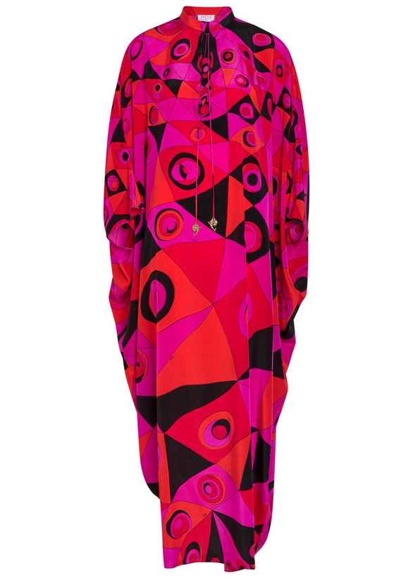 Photo: Pucci Printed Silk Maxi Kaftan Dress Pink