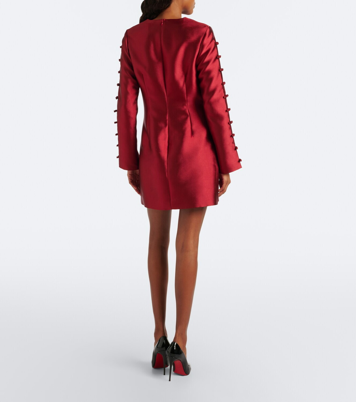 Simkhai Fiora bow-detail satin minidress
