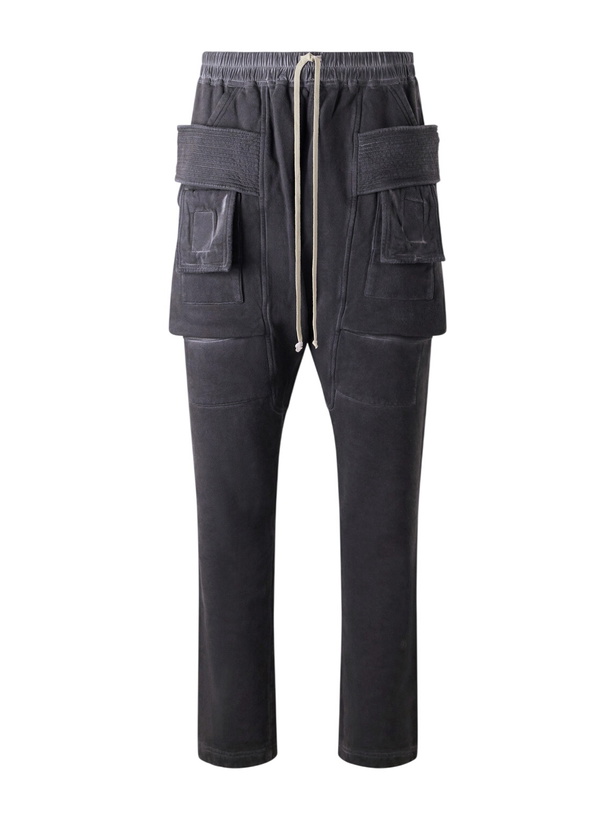 Photo: DRKSHDW by Rick Owens - Creatch Straight-Leg Cotton-Blend Jersey Cargo Sweatpants - Gray