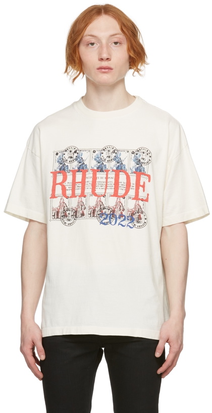 Photo: Rhude Off-White Stamp T-Shirt