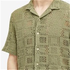 A Kind of Guise Men's Gioia Shirt in Sage Crochet