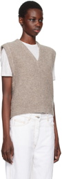 Lauren Manoogian Brown V-Neck Top