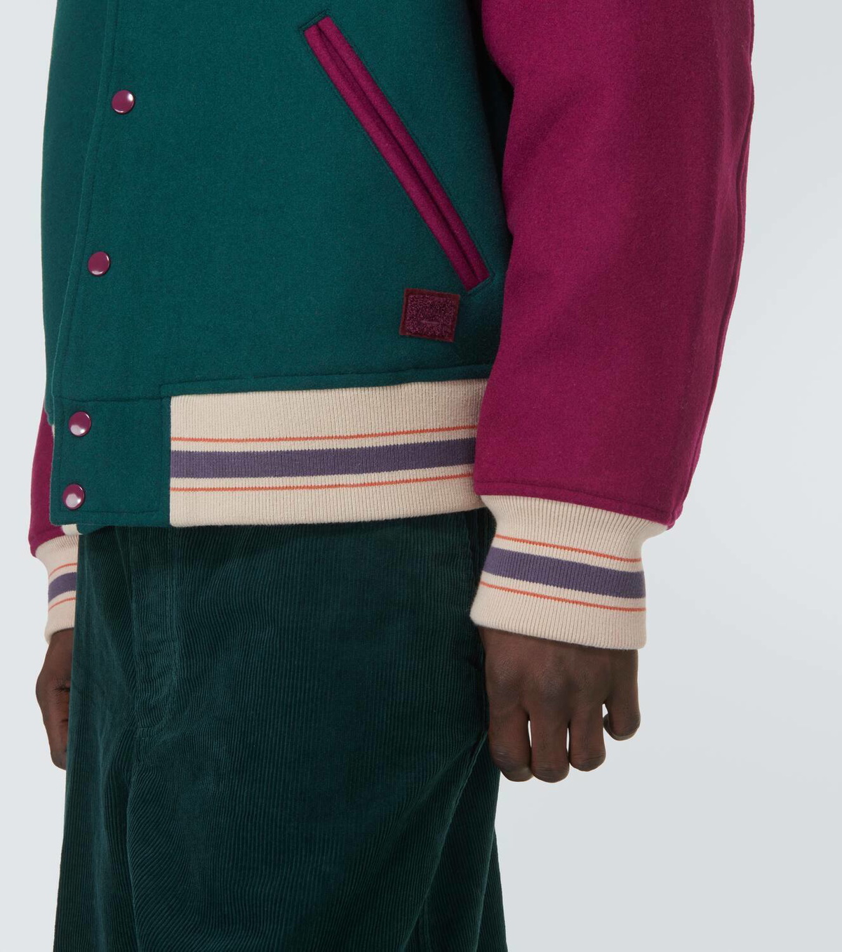 ジャケット Garments Wool Hair Varsity Jacket (3color) Acne Studios Colorblocked wool-blend varsity jacket Acne Studios