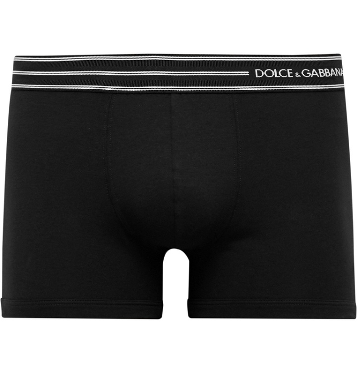 Photo: Dolce & Gabbana - Stretch-Cotton Boxer Briefs - Black