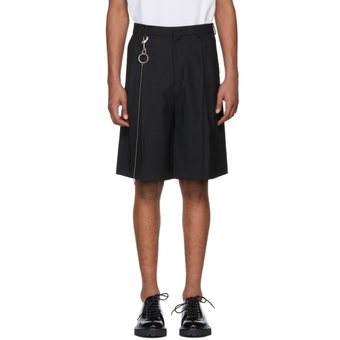 Photo: CMMN SWDN Black Jayson Double Pleat Shorts