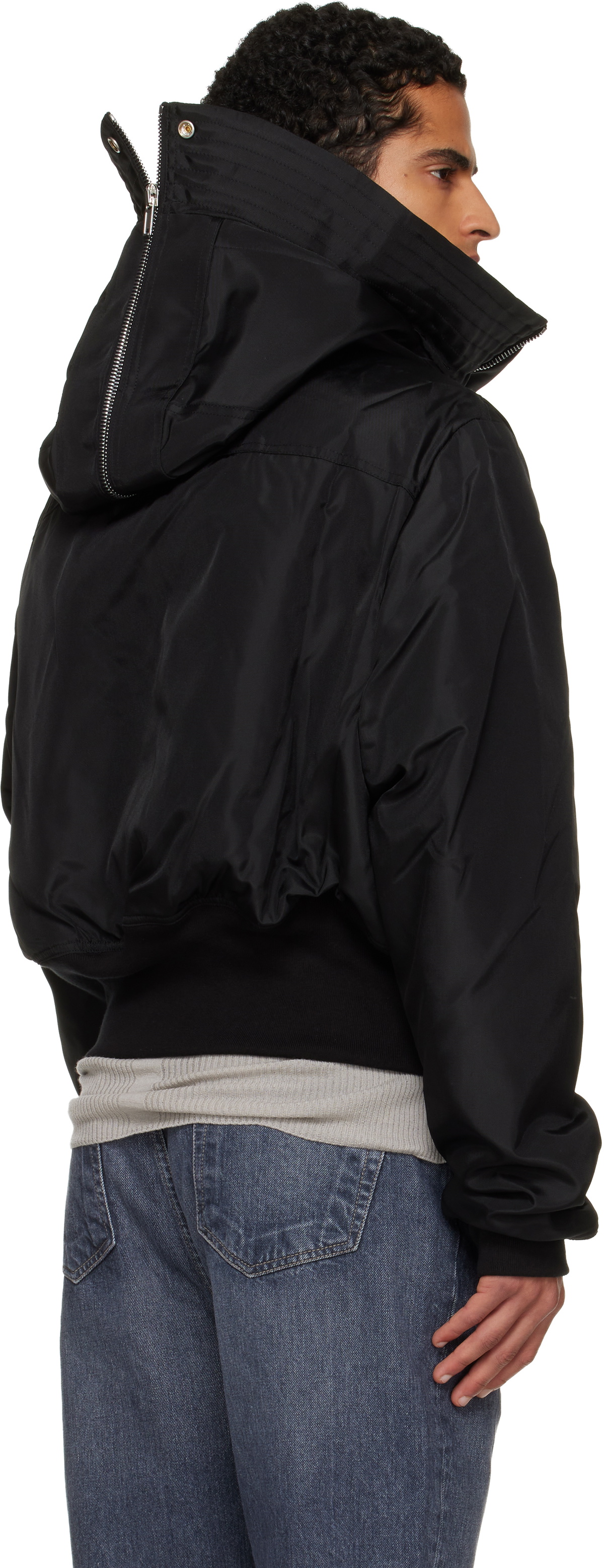 Rick Owens DRKSHDW Black Concordians Cropped Alice Parka Rick