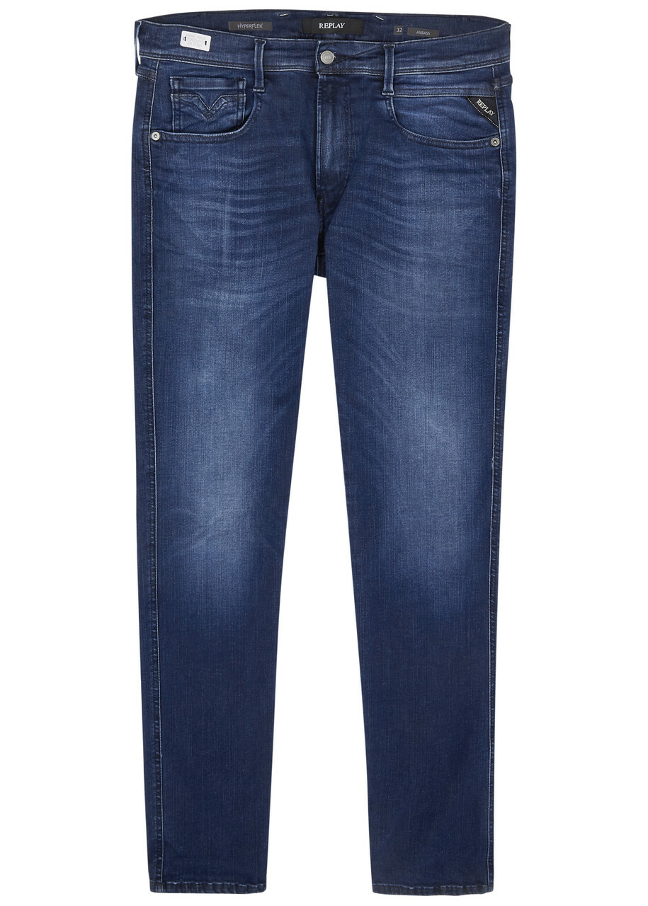 Replay Anbass Hyperflex Slim-leg Jeans Dark Blue