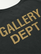 Gallery Dept. - Glittered Logo-Print Cotton-Jersey T-Shirt - Black