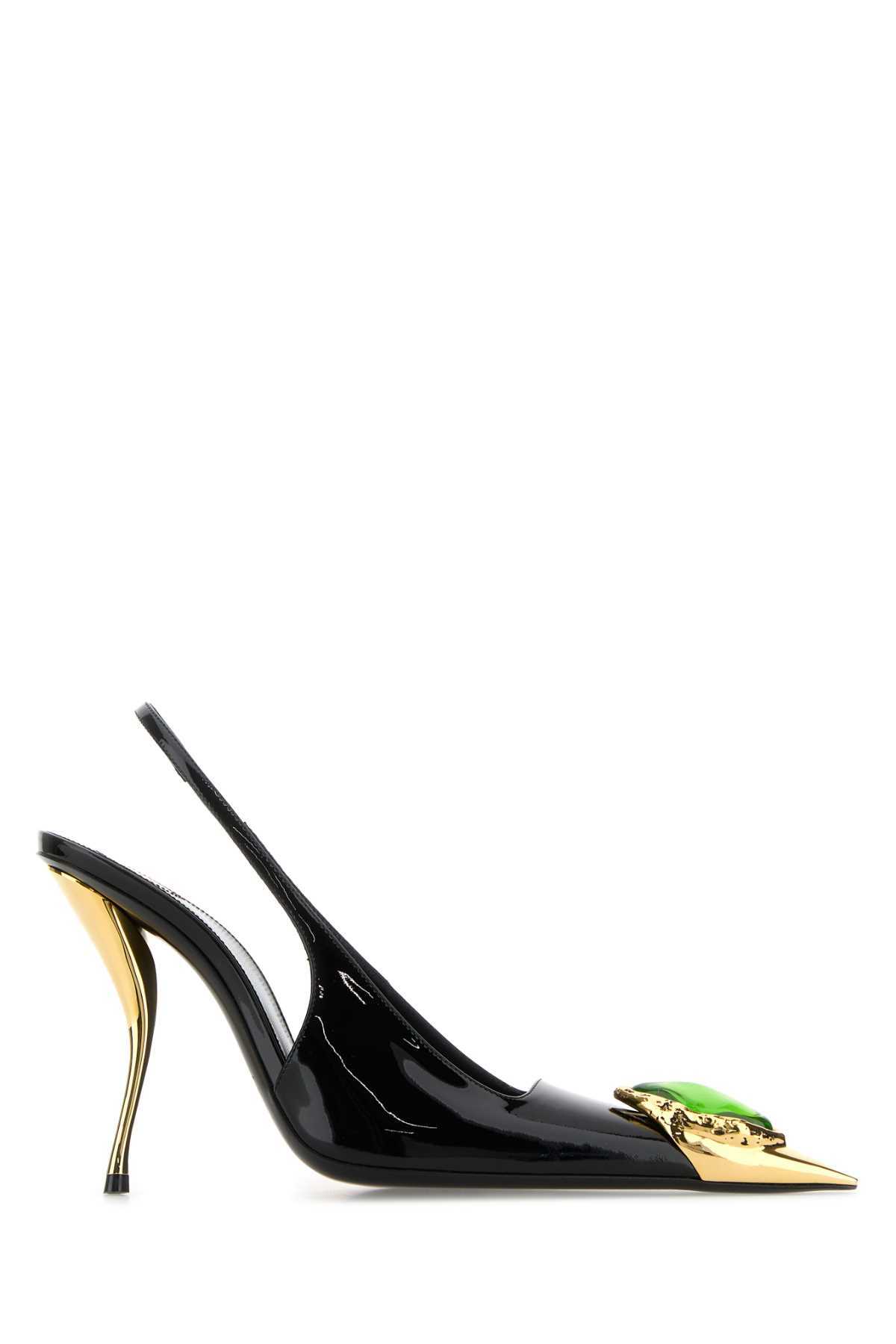 Saint Laurent Black Leather Loulou Pumps