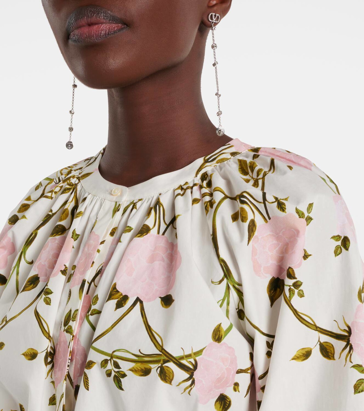 Giambattista Valli Floral cotton blouse