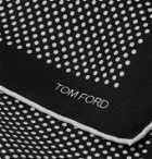 TOM FORD - Polka-Dot Silk Pocket Square - Black
