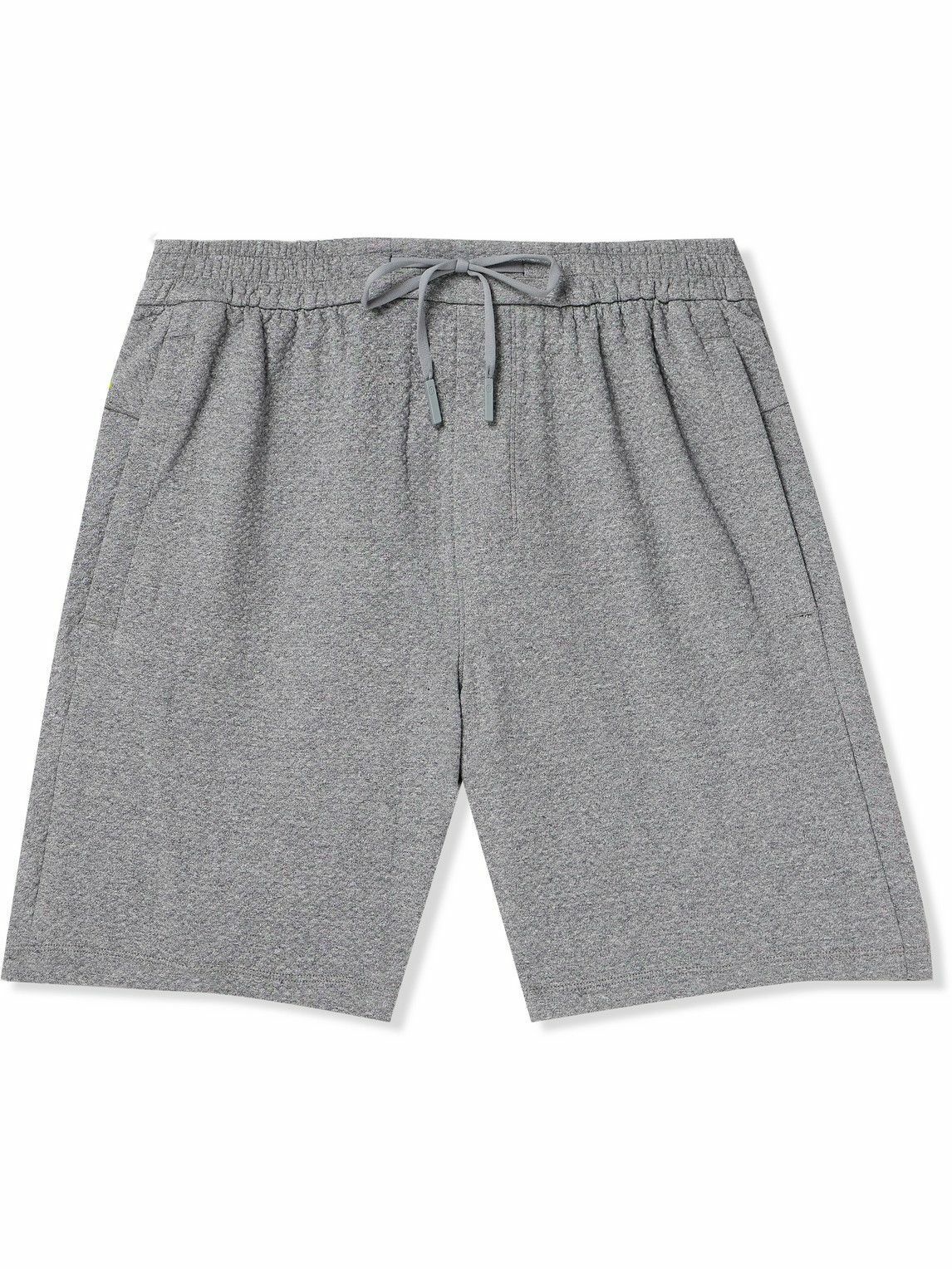 Lululemon - Straight-Leg Double-Knit Textured Cotton-Blend Jersey Drawstring  Shorts - Gray Lululemon