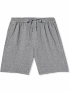 Lululemon - Straight-Leg Double-Knit Textured Cotton-Blend Jersey Drawstring Shorts - Gray
