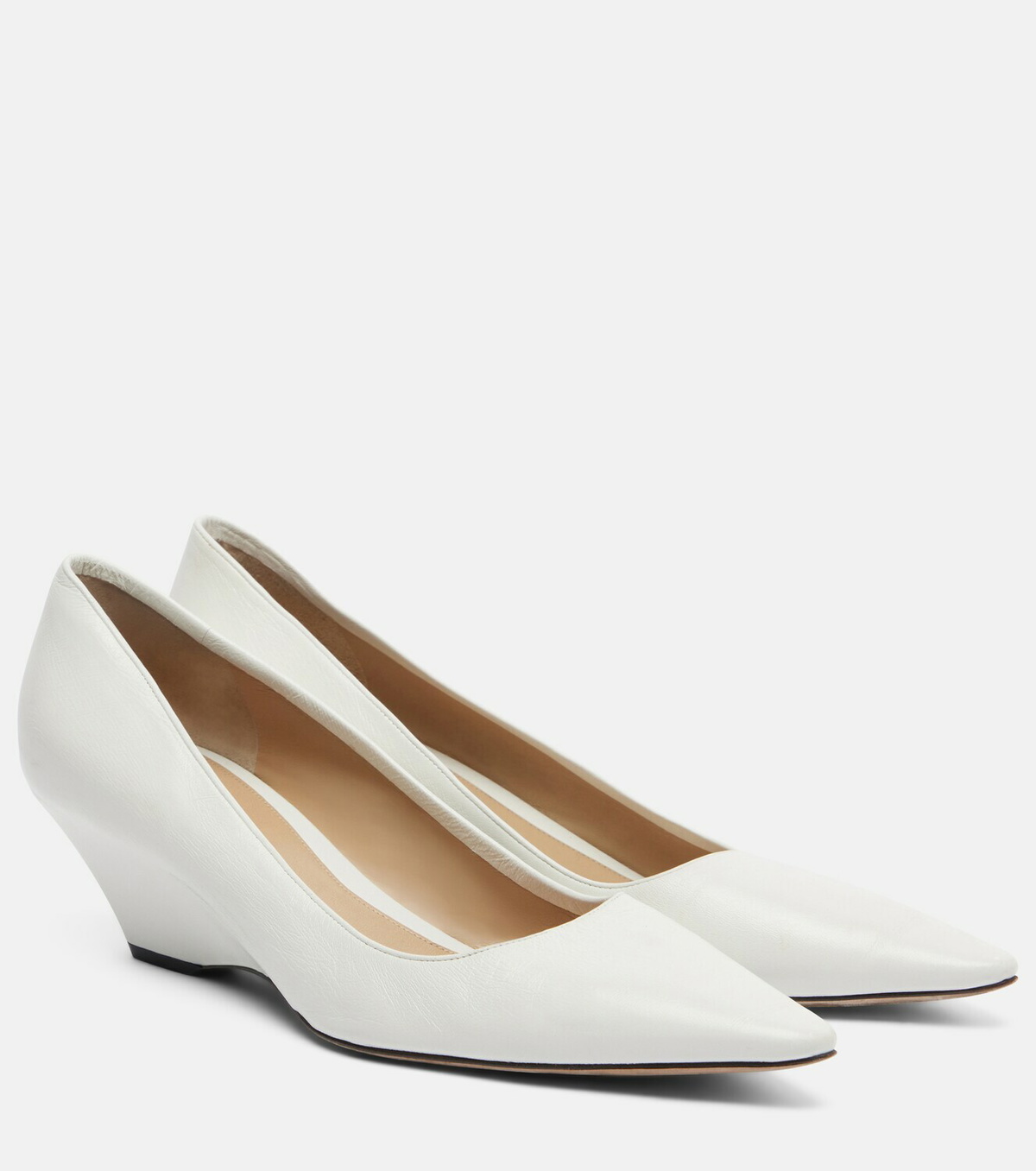 The Row Liisa leather wedges