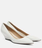 The Row Liisa leather wedges