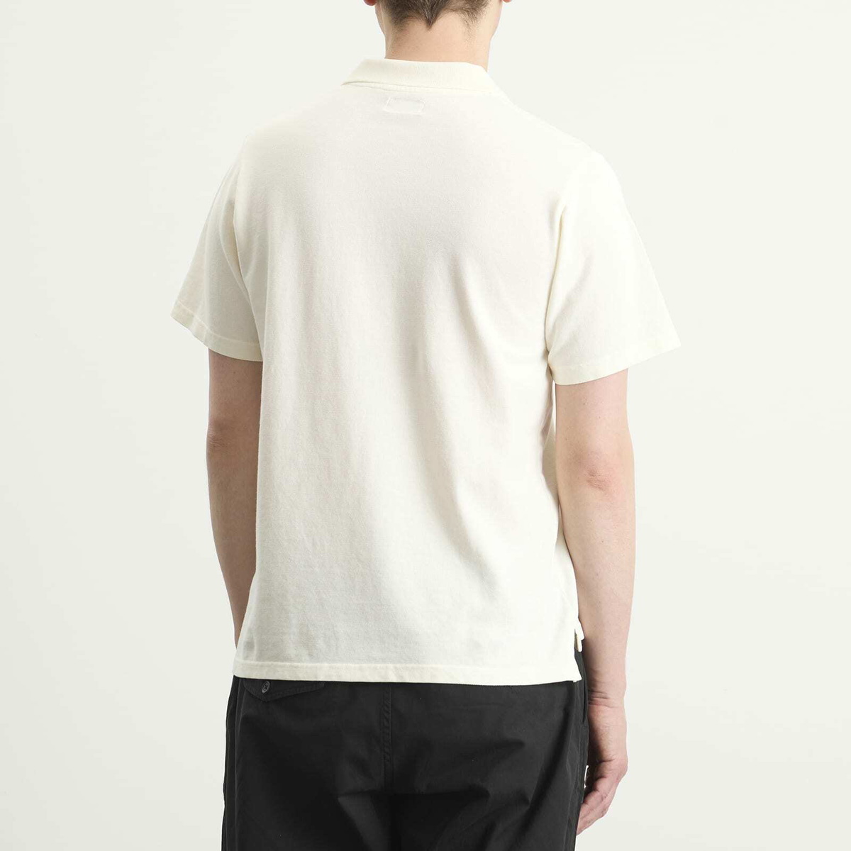 Universal Works Men's Piquet Vacation Polo in Ecru