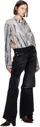 Y/Project Black Collapsed Waist Jeans