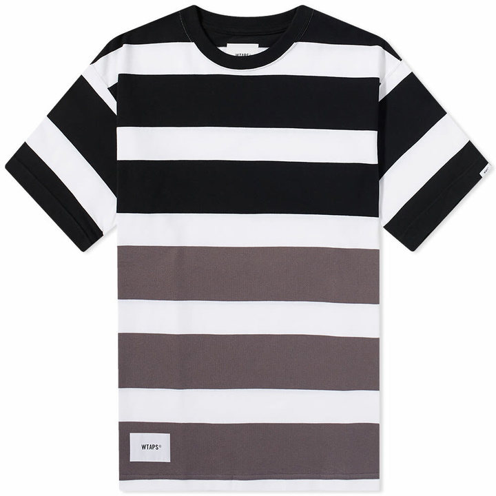 Photo: WTAPS Men's Lane Stripe T-Shirt in Black