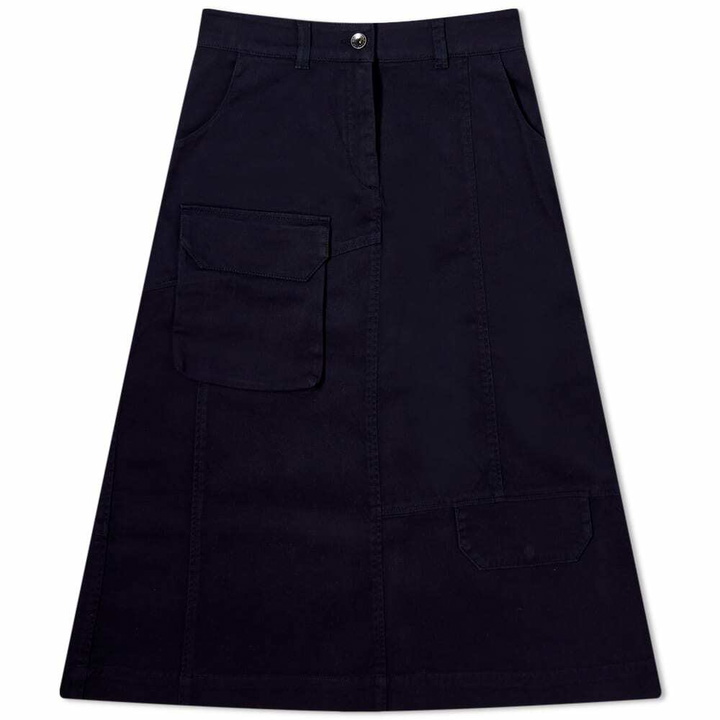 Photo: Daniëlle Cathari Women's x Woolrich Cargo Midi Skirt in Navy