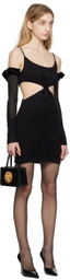 Puppets and Puppets Black Michael Stars Edition Twist Front Minidress