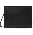 Ermenegildo Zegna - Textured-Leather Pouch - Black