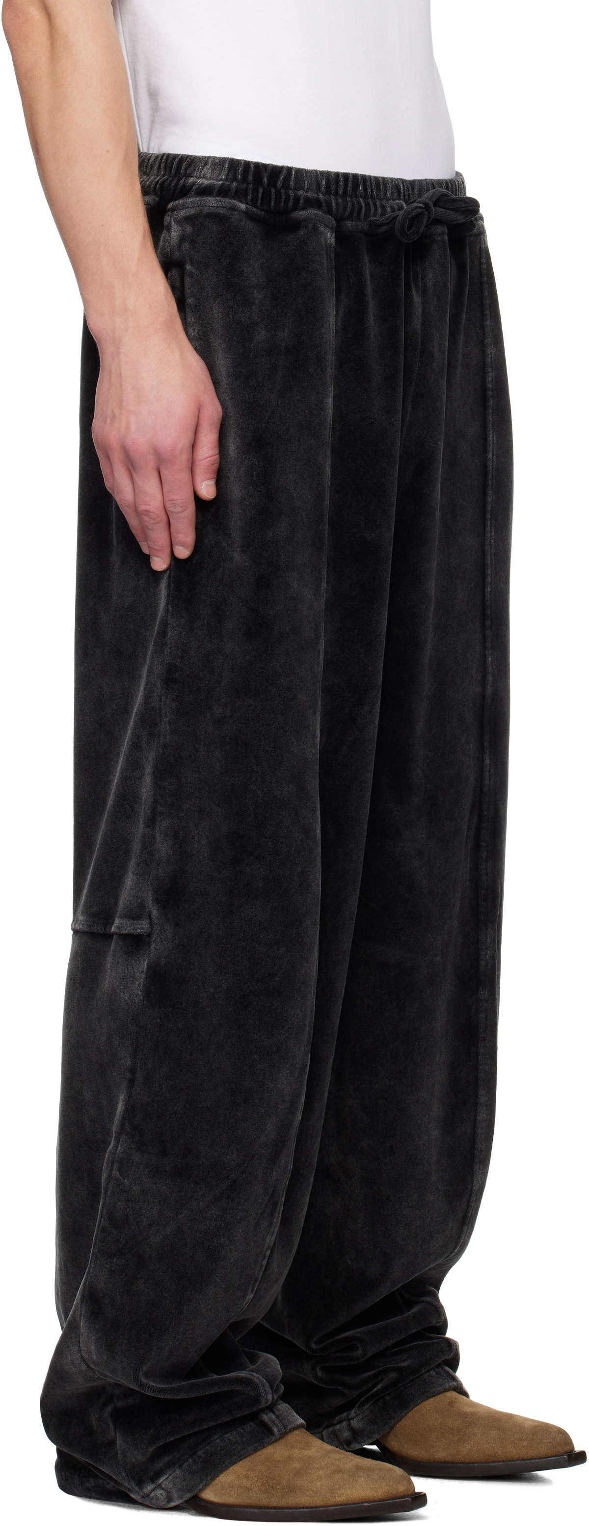 Alexander Wang Black Embossed Logo Sweatpants