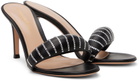 Gianvito Rossi Black Bijoux Crystal Heeled Sandals
