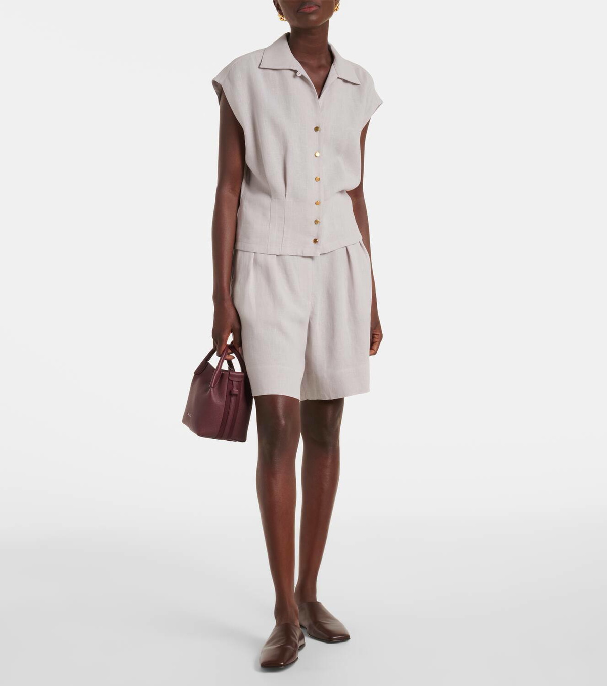 Loro Piana Dorin linen crêpe Bermuda shorts