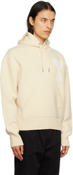 AMI Paris Beige Ami De Cœur Hoodie