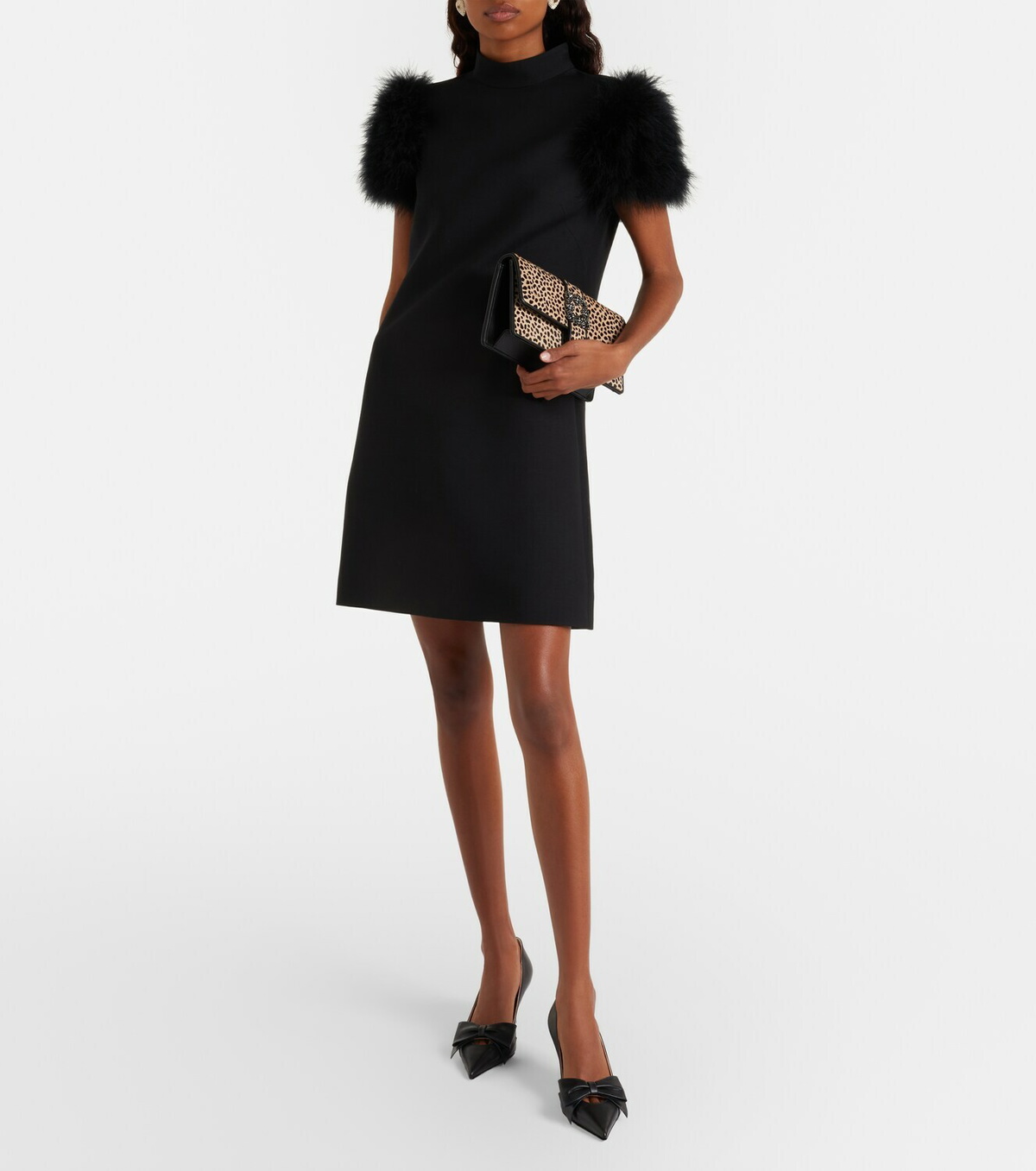 Manolo Blahnik Capri embellished calf hair clutch