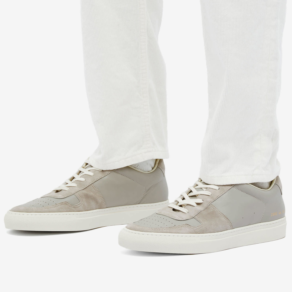 Common Projects Men s B Ball Duo Low Sneakers in Light Grey