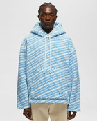 Jw Anderson Relaxed Fit Hoodie Blue|White - Mens - Hoodies