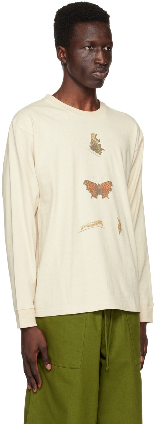 Gentle Fullness Beige Printed Long Sleeve T-Shirt