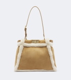 Fendi Peekaboo® Medium suede shoulder bag