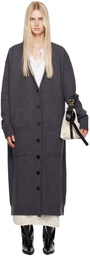 Jil Sander Gray Long Cardigan